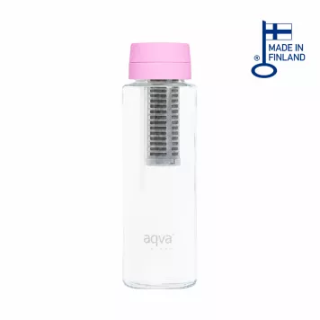 AQVA BOTTLE suodattava juomapullo 0,9 litraa, pinkki