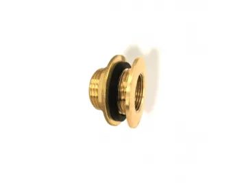 Tank bulkhead fitting, 3/4" female threads, 1" male thread