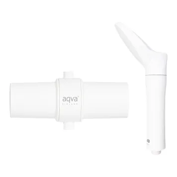 AQVA shower filter set, white. AQVA FRESH shower filter + shower head filter