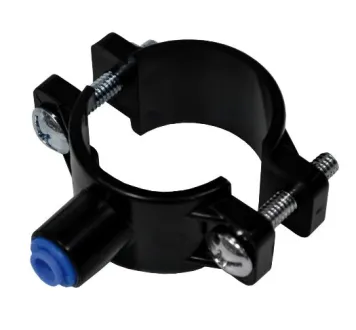 Drain clamp for reverse osmosis purifiers. For 40mm drain pipe and 1/4 inch tube.