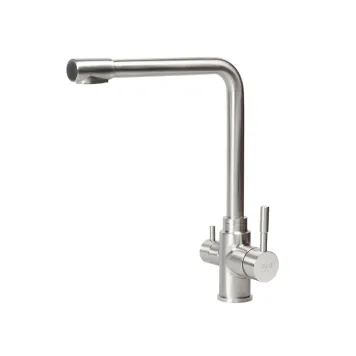 AQVA SINA 3-way faucet stainless steel for purified, hot and cold water